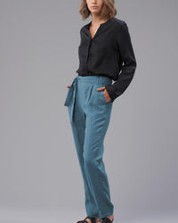 LINEN  TIE WAIST PANT